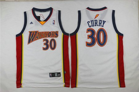 Maillot De Basket Golden State Warriors Stephen Curry 30 Engrener Blanc